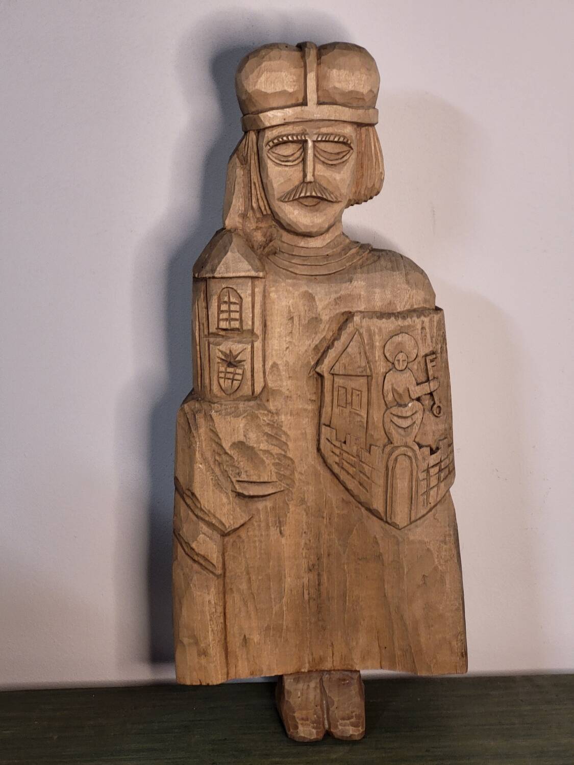 Wooden religious statuette