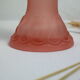 Art Deco vase, rose, hand-painted, frosted glass.