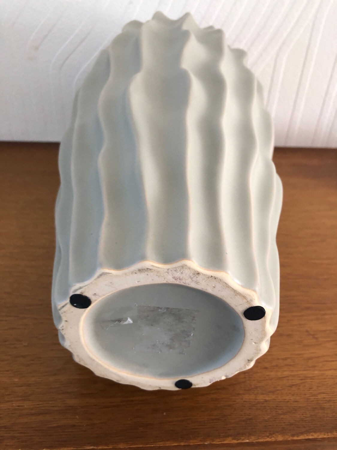 Grey/green ceramic vase