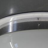 Big Bauhaus Chrome Flushmount or Wall Light, 1940s