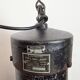 Large Industrial Factory Black Pendant Lamp with Cast Iron Top, 1950s