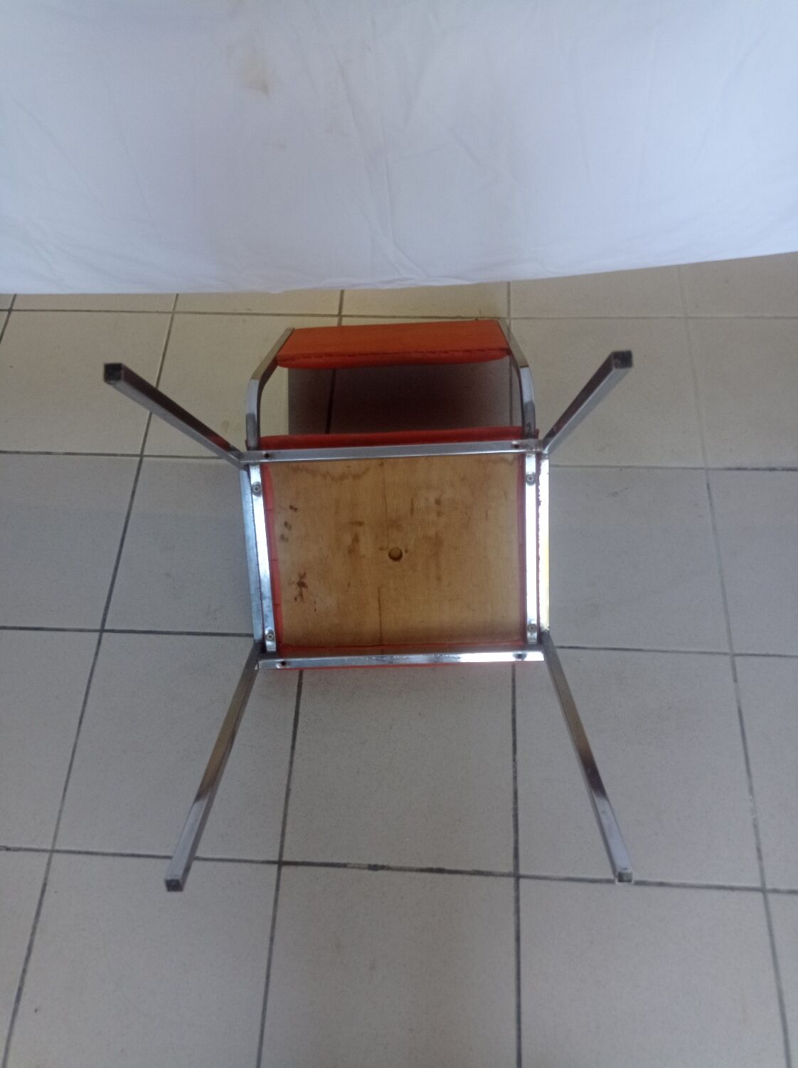 Chaise vintage orange