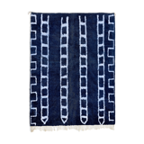 Modern Moroccan carpet blue