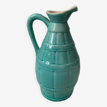 Turquoise blue ceramic jug
