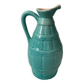 Turquoise blue ceramic jug