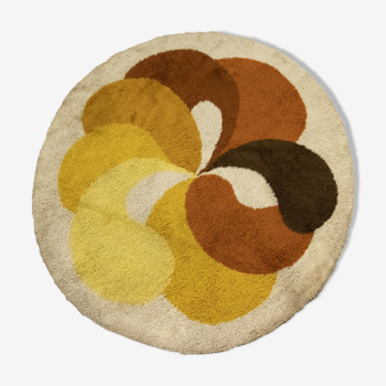 Tapis Orange Rond 'Fleur' Desso 220cm