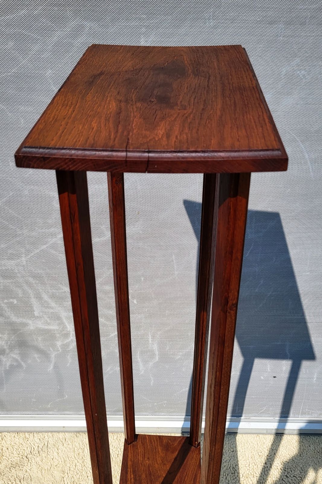Large Art Deco plant stand H140 solid oak