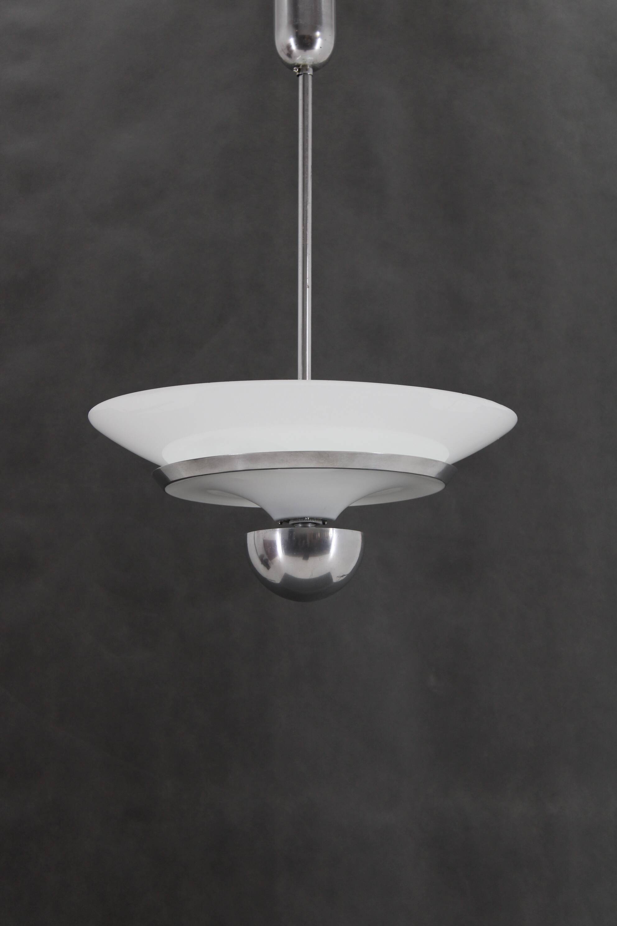 1930s Bauhaus Pendant Lamp , Restored