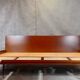 Jitona sobeslav sofa bed in walnut & boucle fabric, vintage czech 1960s