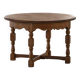 Mid-century Danish round side table in solid oak, Henning Kjærnulf, 1960s.
