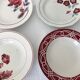 6 assiettes faïence vintage dépareillées