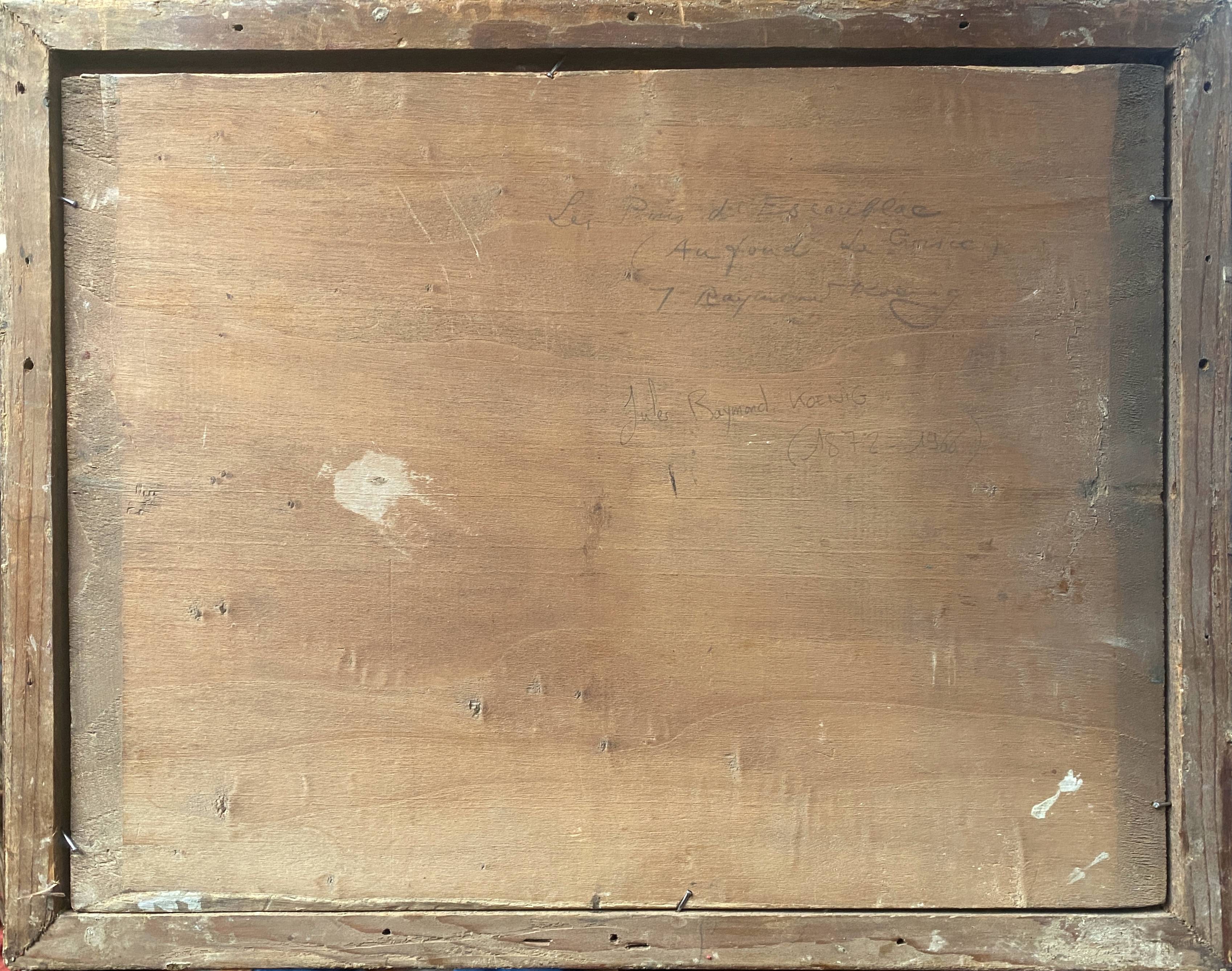 Painting made in oil on beveled wooden panel