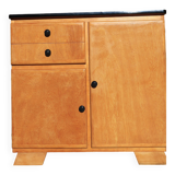 Vintage 1960s 2-door, 2-drawer low cabinet