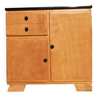 Vintage 1960s 2-door, 2-drawer low cabinet