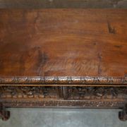 French walnut buffet sideboard, decorated, circa 1850.