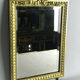 Louis XVI-style gilded bronze bevelled mirror 37cm x 23.5cm