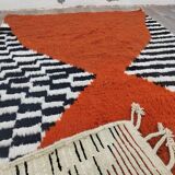 Azilal rug woven in natural wool 250cm x 150cm