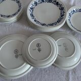 Set of plates from the 70s, blue flower