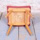 Mid-Century Stool in Upholstery and Beech, Slovakia, 1960s