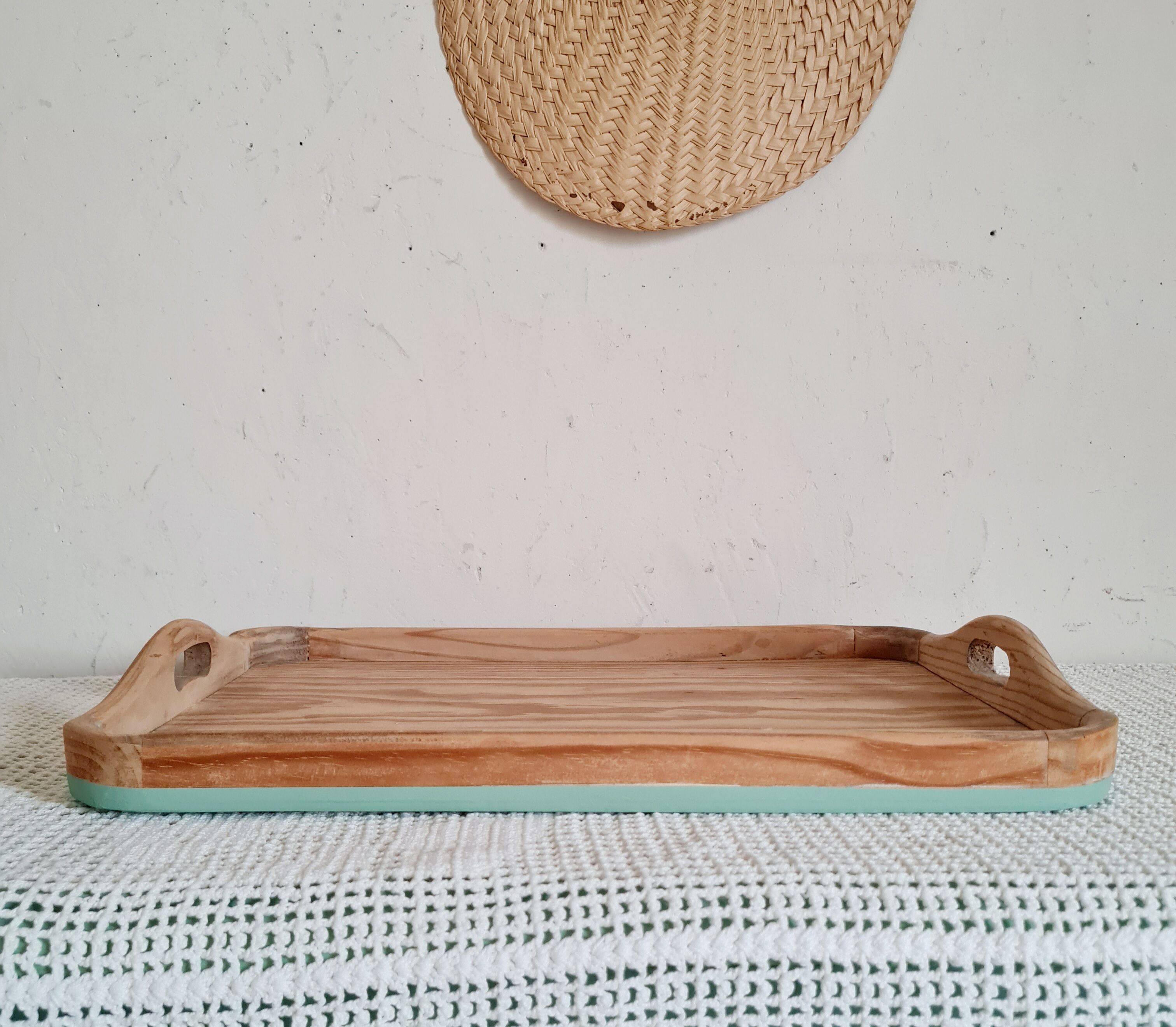 Old wood top with handles renovated