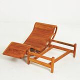 Chaise longue en teck - dans l'esprit de la chaise LC4 de Le Corbusier