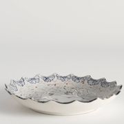 Japanese Meiji Period Light Blue Porcelain Dish with Cranes