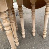 Renovated Louis Philippe extendable round banquet table with leaves, 10 feet.