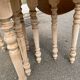 Table de banquet ronde extensible à volets Louis Philippe rénovée 10 pieds