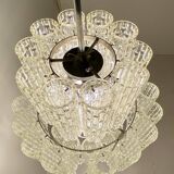 Vintage Murano chandelier, 38 cortex glasses, Italy 1960's