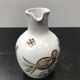 Former ceramic pitcher white decor birds painted