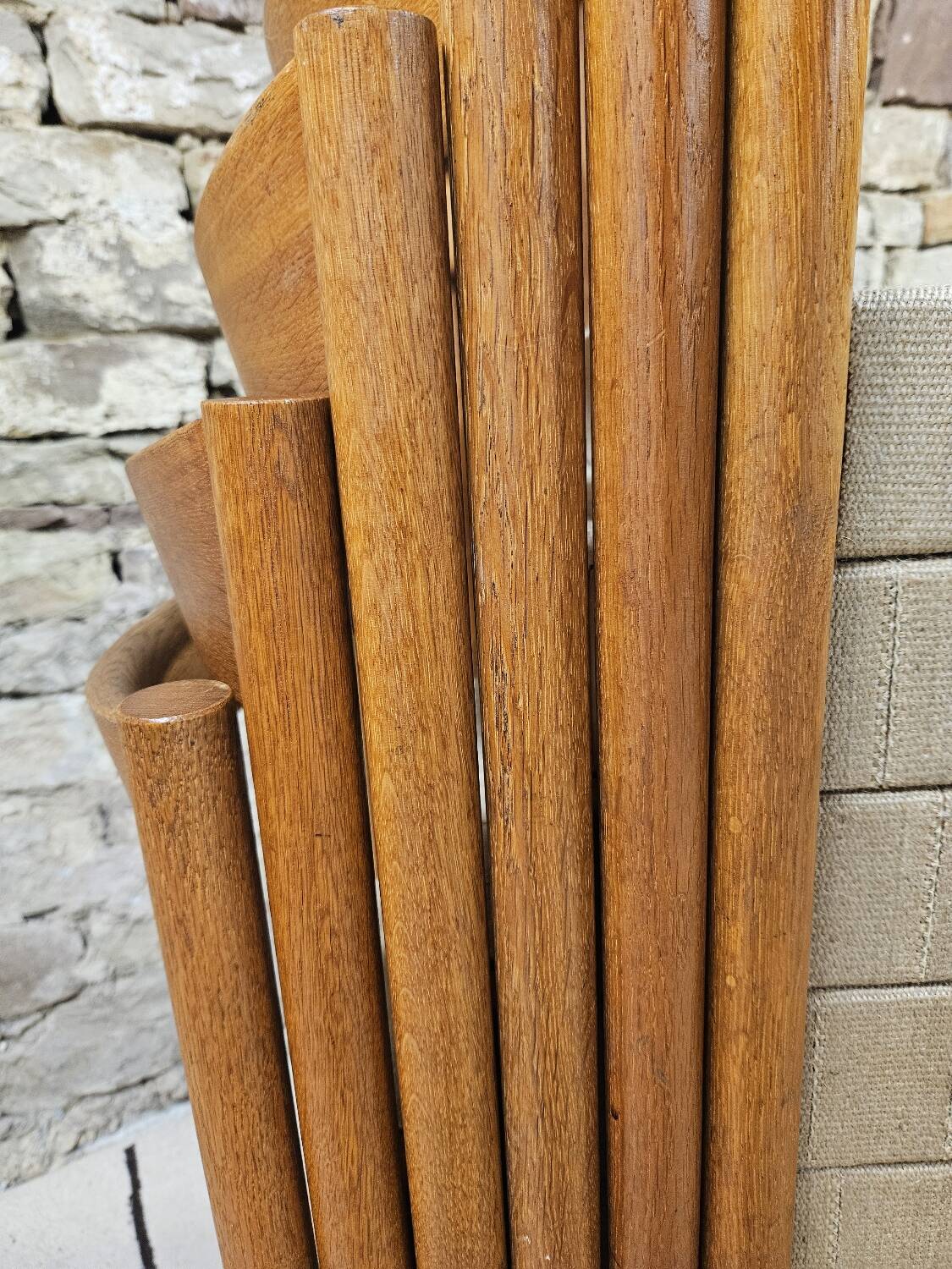 6 Scandinavian chairs 1960" braided straps