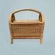 Vintage wicker and bamboo magazine rack
