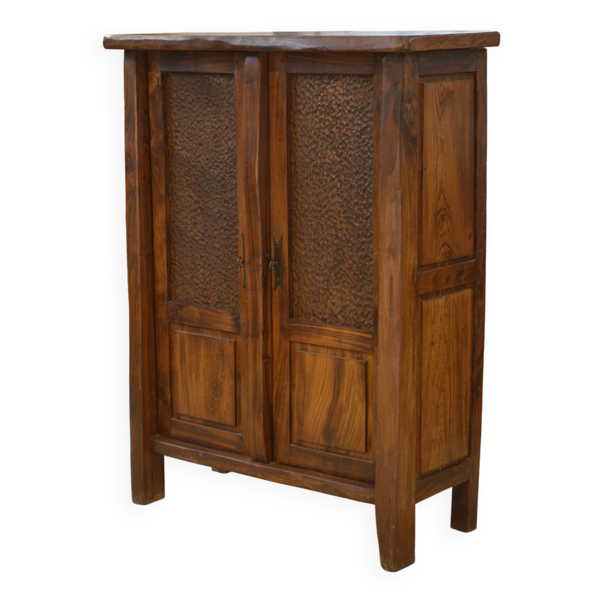 Brutalist Aranjou wardrobe in elm 1960s