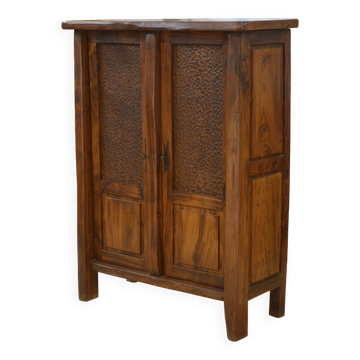Brutalist Aranjou wardrobe in elm 1960s
