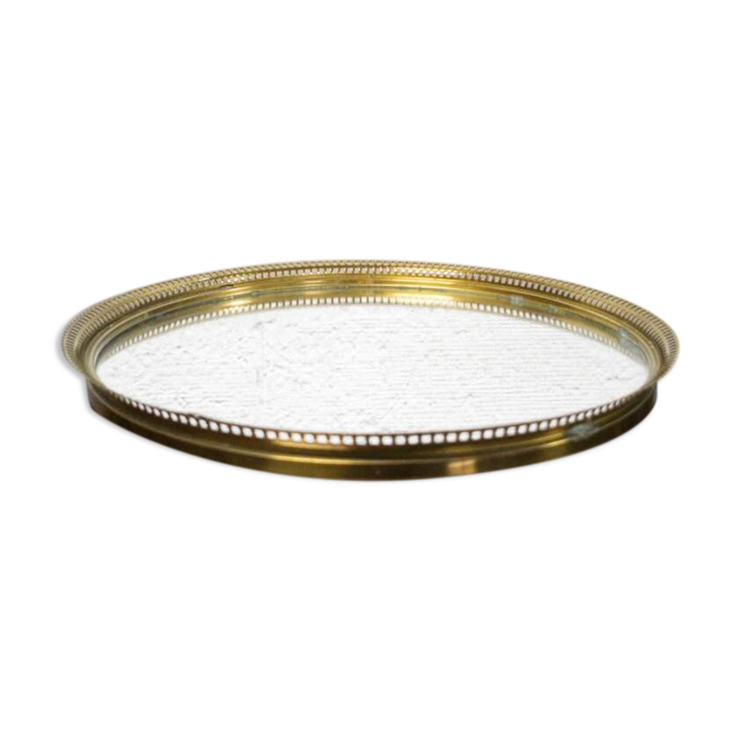 Brass table center top and mirror