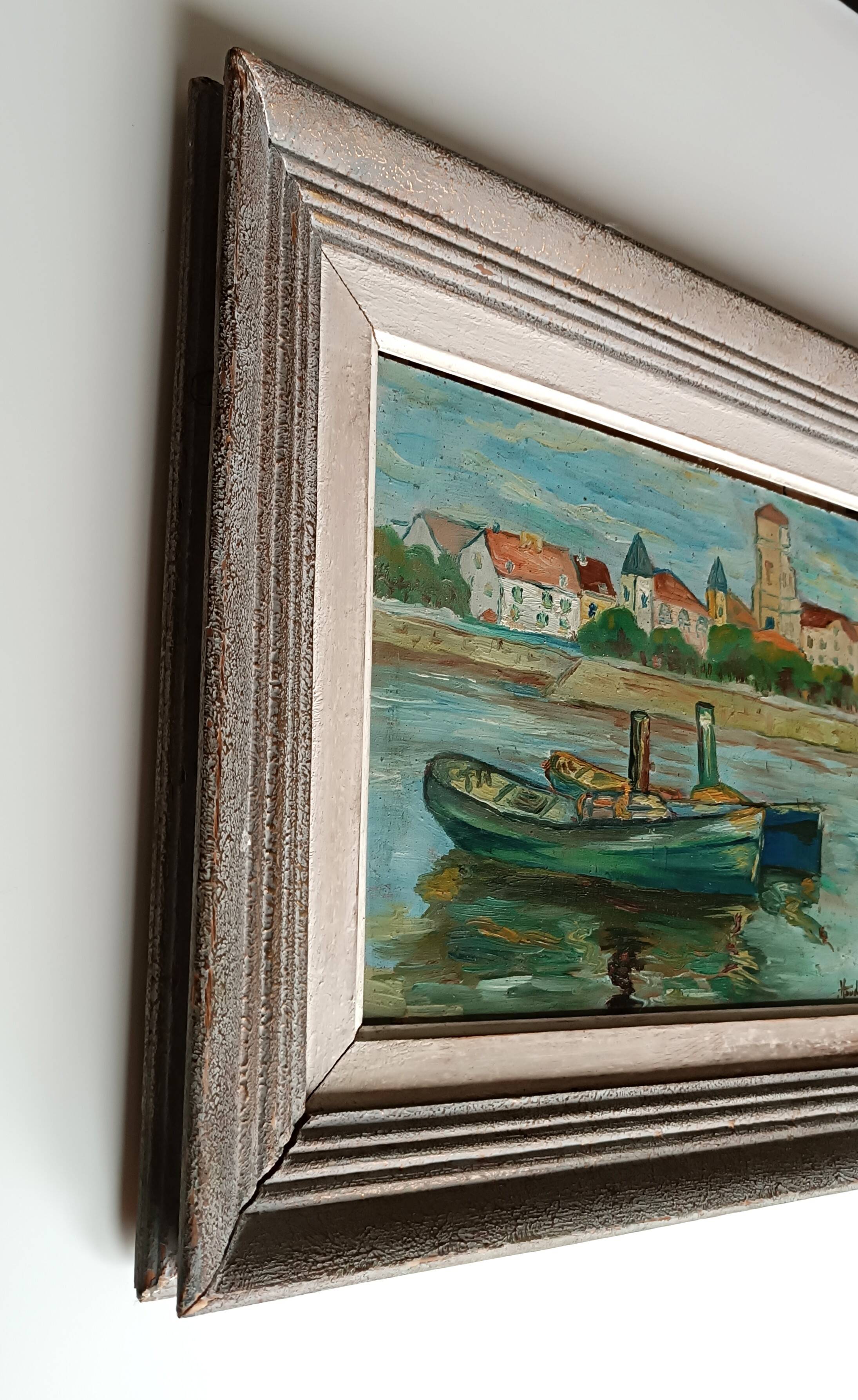 Tableau Huile sur panneau signée Heudebert Saint Jean de Luz