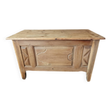 Coffre ancien rustique bois massif