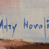 Oil painting on canvas "Evening Depth" by Adry Novoli