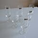 6 champagne flutes in Bohemian crystal Czechoslovakia