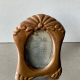 Antique art nouveau copper metal photo frame  hammered copper  frame measurements 12 cm x 9 cm