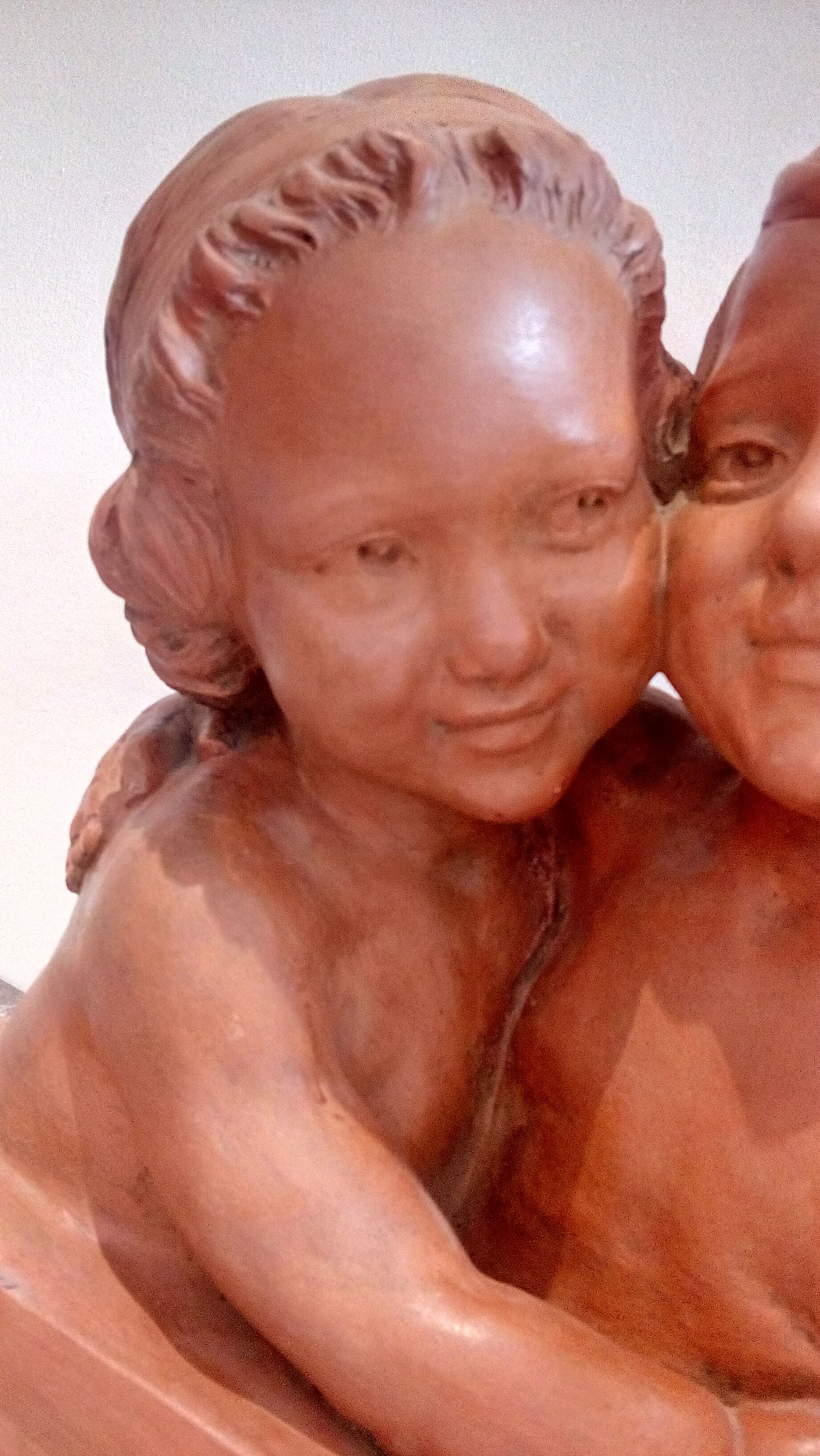 Bust trio of children terracotta of Sorgel