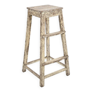 Sellette blanche en bois