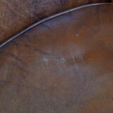 Set of 2 club chairs made of sheepskin leather