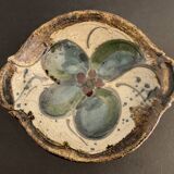 Glazed ceramic plate or cut