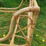 Rattan bench bed