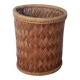Panier cylindrique haut en osier, cache-pot ou corbeille à papier