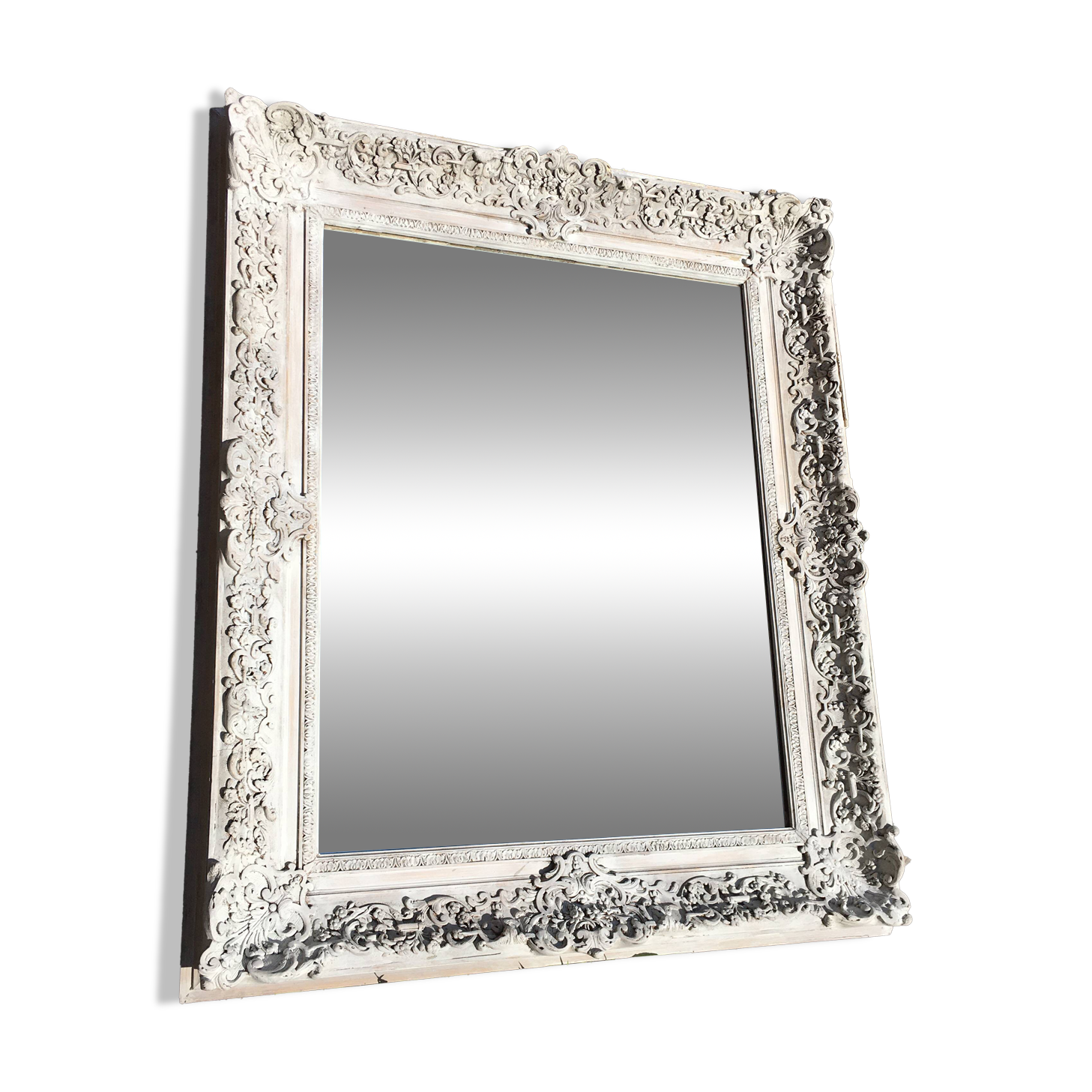 Miroir cadre ancien 105 x 124 cm