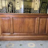 Minister's desk with restored walnut coffered