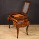 Table de toilette lombarde en marqueterie de style Louis XV du 20e siècle