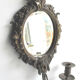 Miroir mural Napoléon III à 2 bougeoirs, sculpture bronze personnages antiques